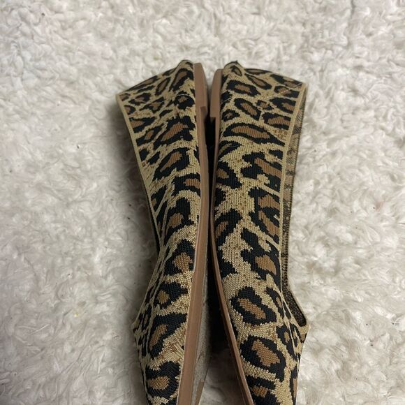 Skechers leopard prints washable stretchy flats rubber soles size 11 . - Picture 6 of 9